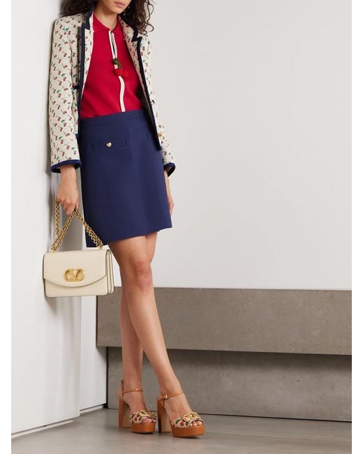 Valentino Garavani Red Cropped Cotton Cardigan