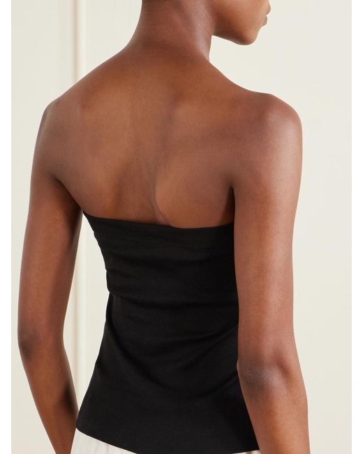 Flore Flore Black Bes Strapless Organic Cotton-Jersey Top