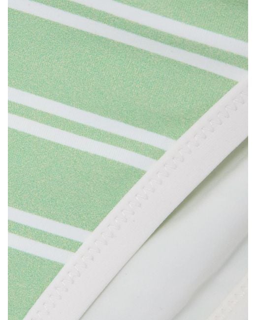 Marysia Swim Green Bianco Striped Bikini Briefs