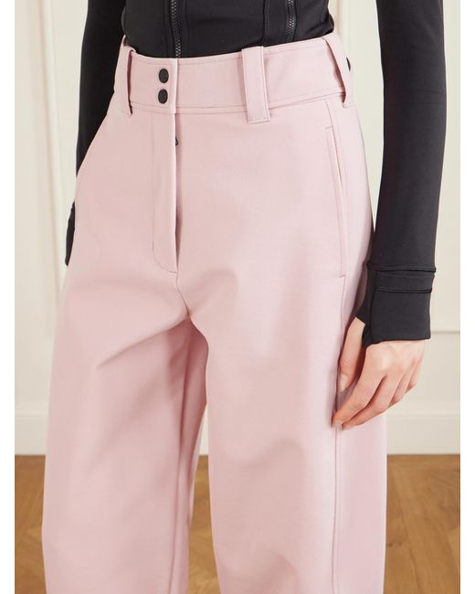 Moncler Pink Tech-Twill Tapered Ski Pants