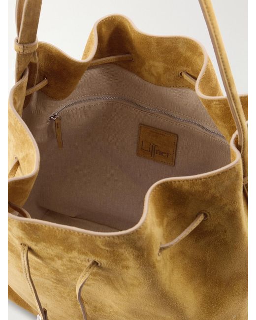 Liffner Natural Charm Suede Drawstring Shoulder Bag