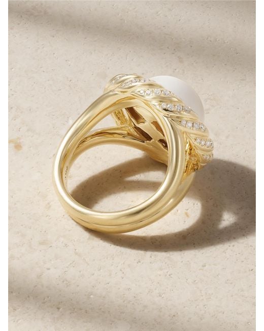 Bague En Or 18 Carats (750/1000) Diamants Et Perle David Yurman en coloris Natural