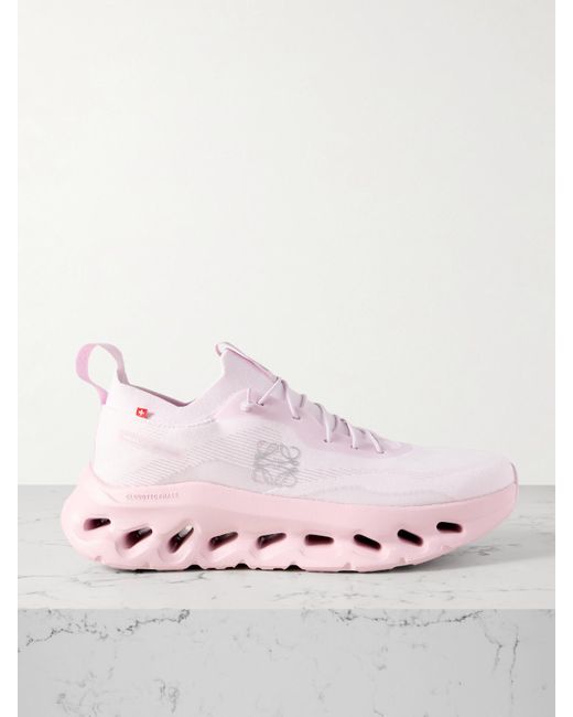 Loewe Pink On Cloudtilt Stretch Recycled-Knit Sneakers