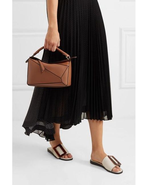 loewe small tan puzzle bag