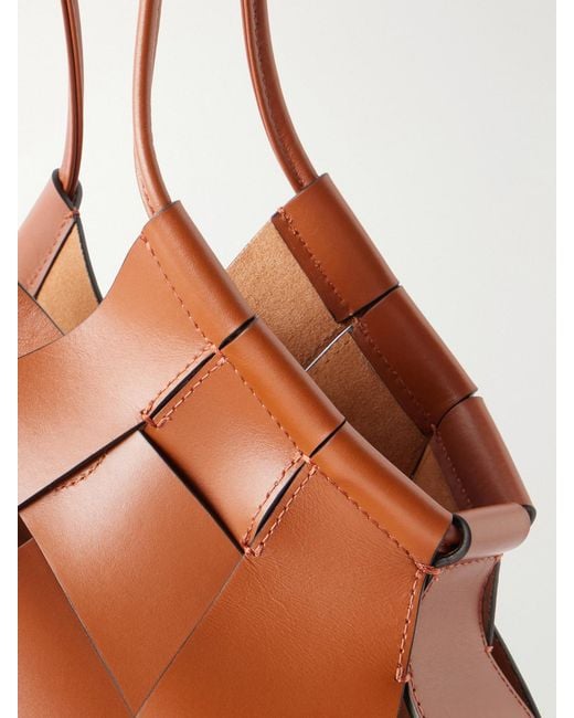 Ulla Johnson Brown Charlotte Woven Leather Shoulder Bag
