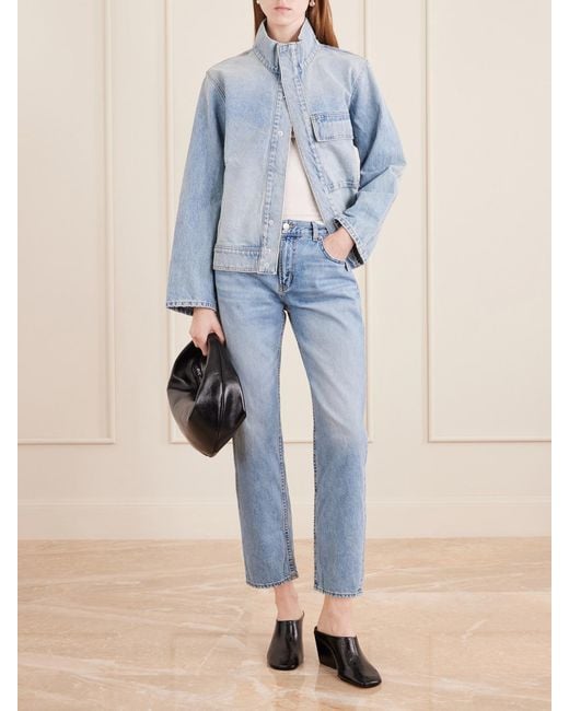 Nili Lotan Blue Lorimer Straight-Leg Jeans