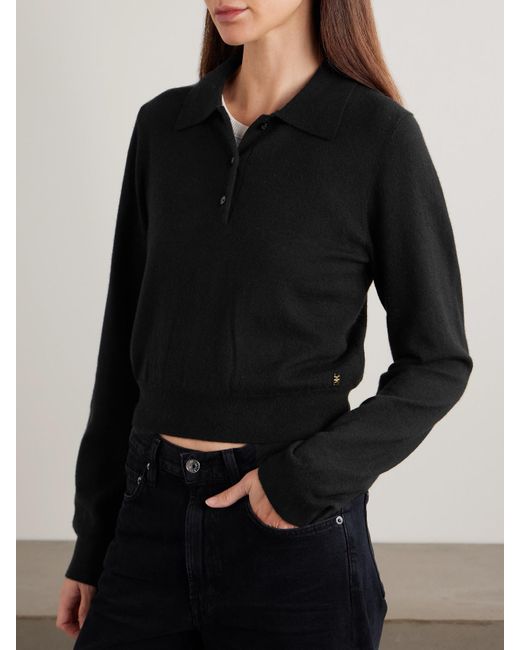 ÉTERNE Black Journey Cashmere Polo Shirt