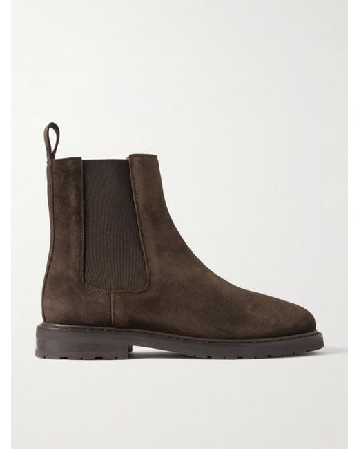 LEGRES Brown 25 Chelsea Boots Aus Veloursleder