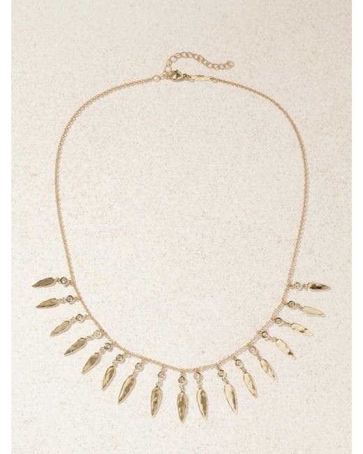 Jacquie Aiche Natural Shaker 14-Karat Diamond Necklace