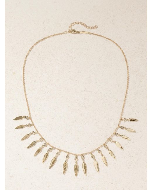 Jacquie Aiche Natural Shaker Kette Aus 14 Karat Mit Diamanten