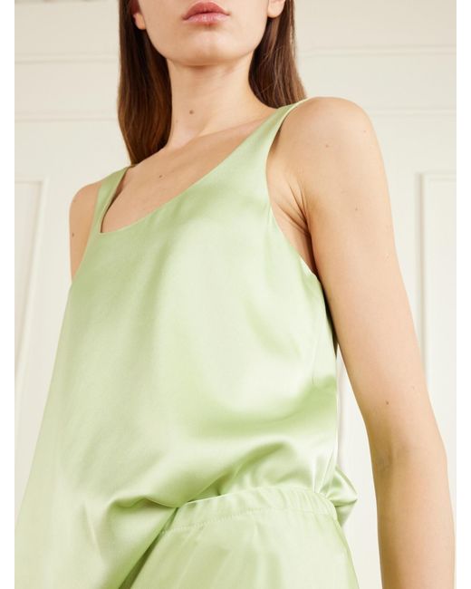 La Ligne Yellow Mabel Satin Tank Top