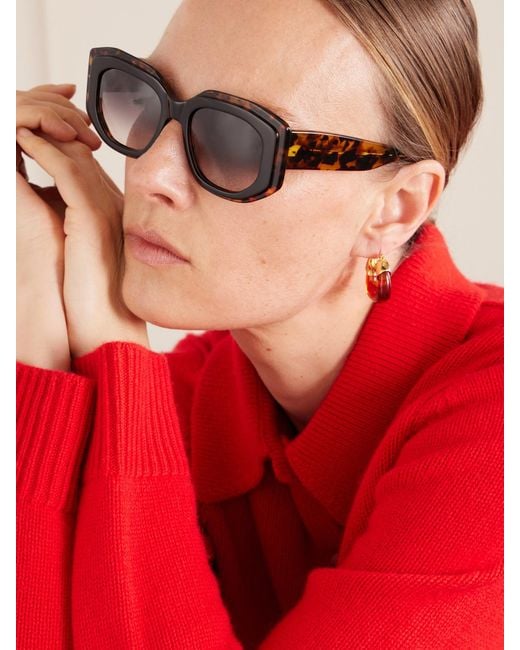 Barton Perreira Multicolor Crescendo Square-Frame Acetate Sunglasses