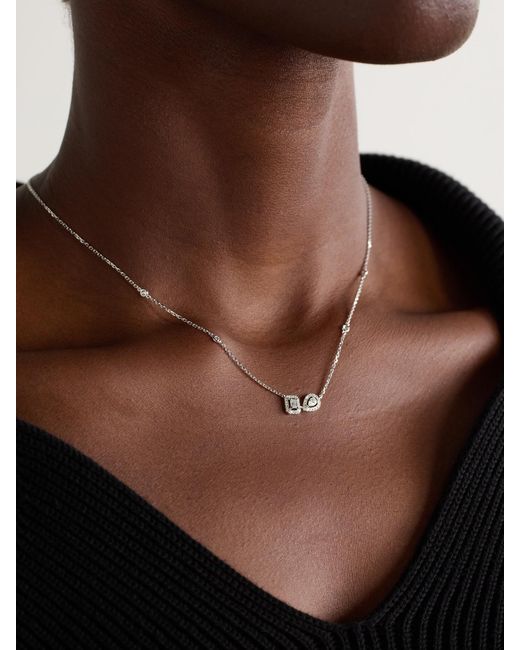 Messika Natural My Twin 18-Karat Diamond Necklace