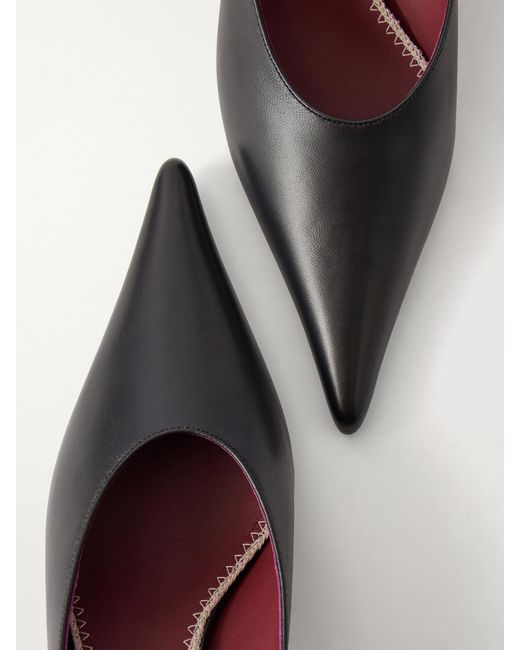 Magda Butrym White Leather Mules
