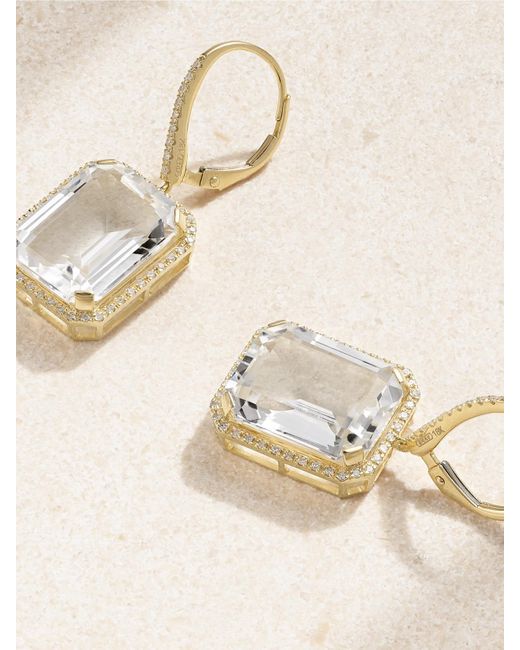 SHAY Natural Portrait 18-Karat, Topaz And Diamond Earrings