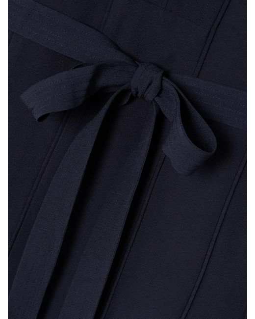 Ulla Johnson Blue Asilia Belted Crepe Midi Dress
