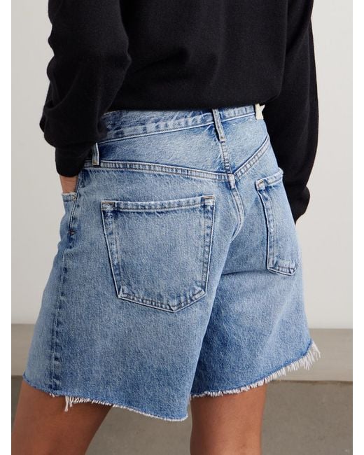 Citizens of Humanity Blue Marlow Frayed Denim Shorts