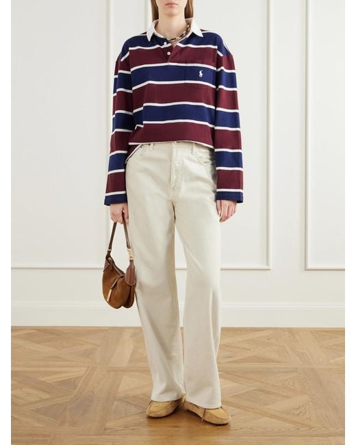 Polo Ralph Lauren Natural Bow-Detail Suede Moccassins