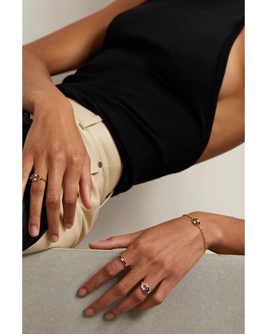 Viltier Metallic Rayon 18-Karat, Onyx And Diamond Ring