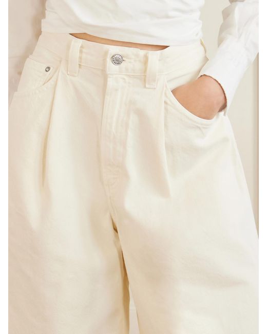 Agolde Natural 80's Gaucho Organic Cotton Shorts