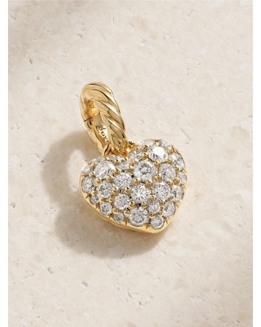 David Yurman Natural Amulets Petite Heart 18-Karat Diamond Pendant
