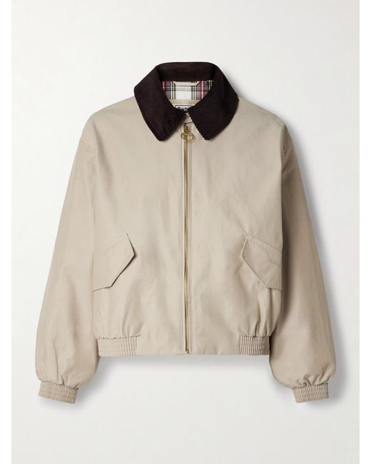 Barbour Natural The Edit By Alexa Anna Jacke Aus Einer Baumwollmischung Mit Cord-Besatz