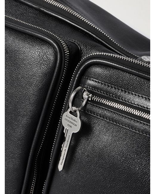 Acne Black Camero Hotel Leather Weekend Bag