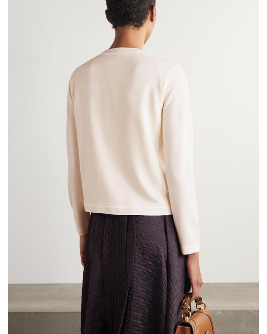 Tory Burch Natural Kendra Wool Cardigan