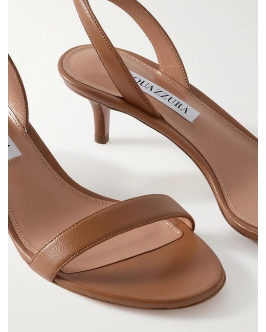 Aquazzura Natural So Nude 50 Leather Slingback Sandals