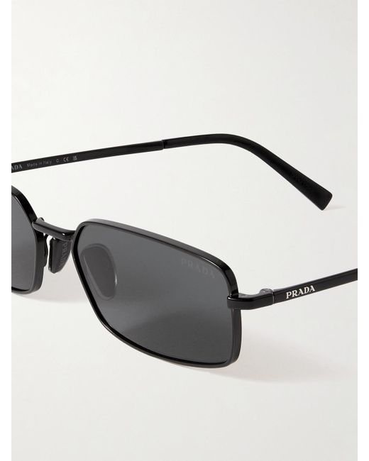 Prada Black Sonnenbrille Mit Eckigem Rahmen Aus Metall