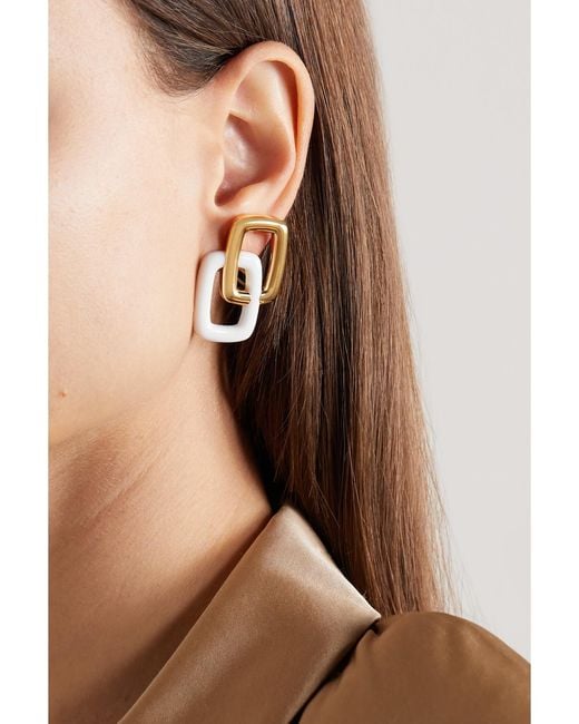 Emily P. Wheeler Natural Bernadette Peggy Stud 18-Karat Agate Earrings
