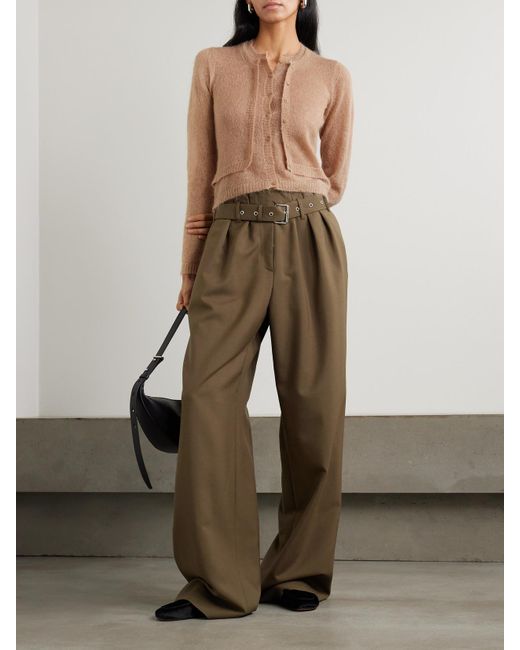 Acne Brown Mohair-Blend Cardigan