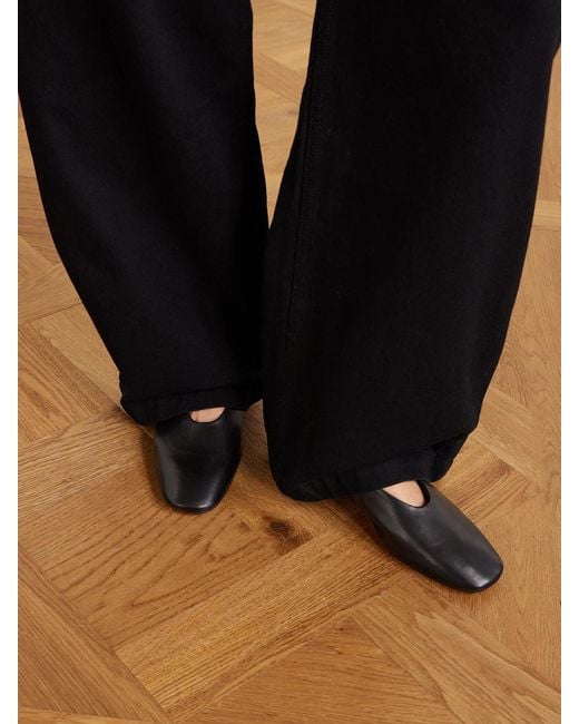 Aeyde Black Delia Leather Pumps