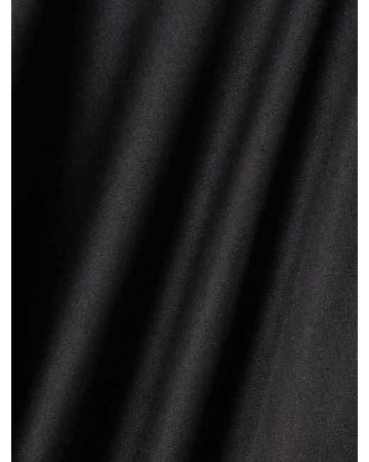 Lemaire Black Oberteil Aus Baumwollsatin Mit Verzierungen