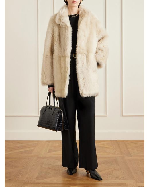Kallmeyer Natural Donna Reversible Shearling Coat