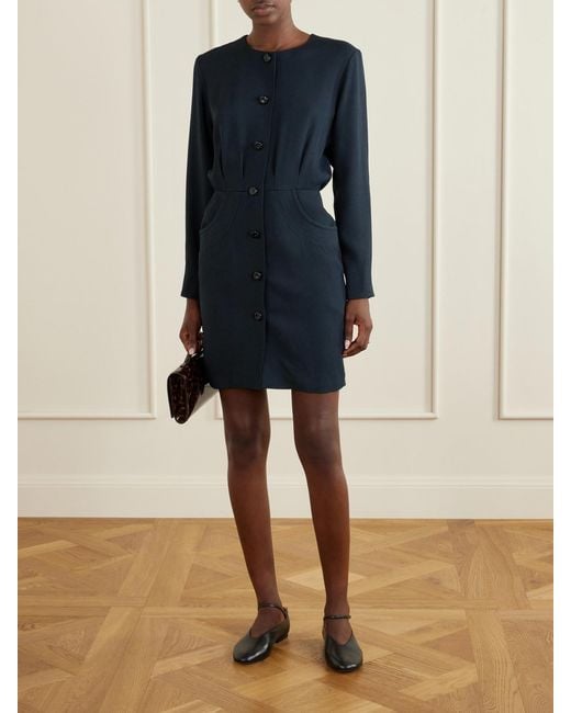 Blazé Milano Blue Luna Friesian Crepe Mini Dress