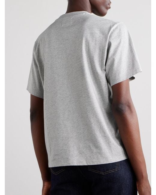 Loulou de Saison Gray Telanto Organic Supima Cotton-Jersey T-Shirt