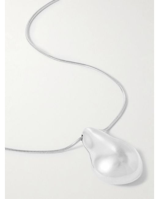 LIE STUDIO White The Betty Convertible And Leather Necklace