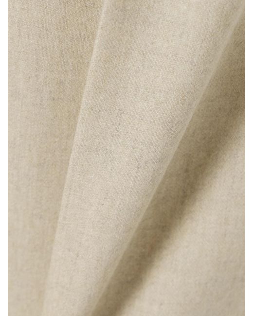 Loulou de Saison Natural Juno Hose Mit Weitem Bein Aus Einer Wollmischung Mit Falten