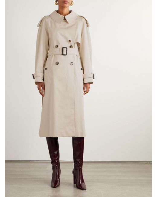 Burberry Natural Fitzrovia Cotton-Gabardine Trench Coat