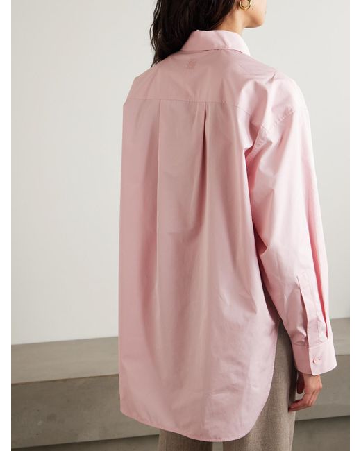 Loewe Pink Cutout Cotton-Poplin Shirt