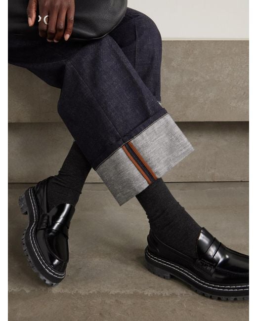 Brunello Cucinelli Black Cashmere-Blend Socks