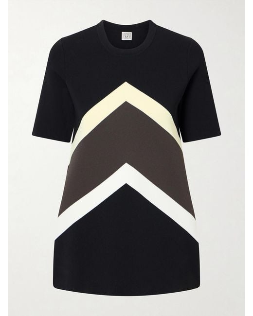 Totême Blue Striped Jersey T-Shirt