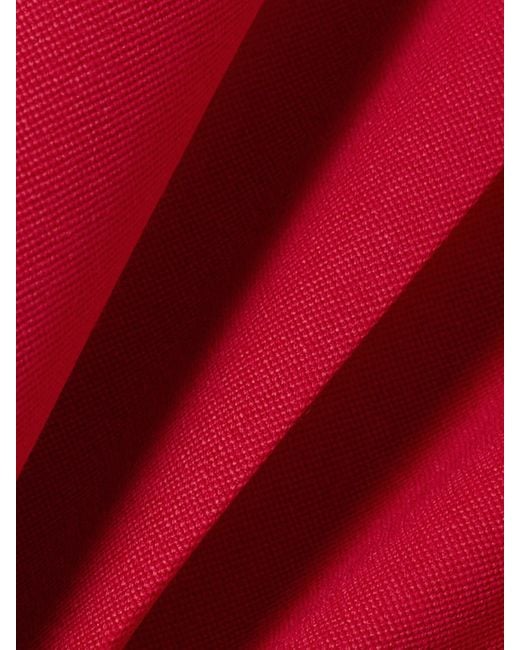 Alexander McQueen Red Hose Mit Geradem Bein Aus Grain De Poudre Aus Wolle