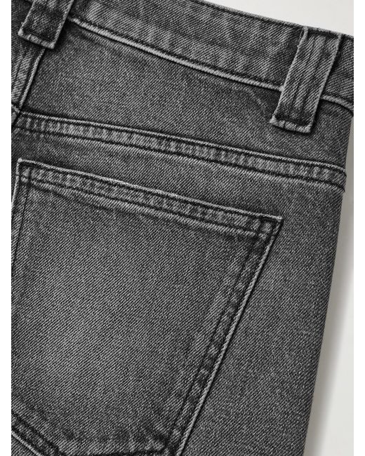 Khaite Gray Dane High-Rise Wide-Leg Jeans