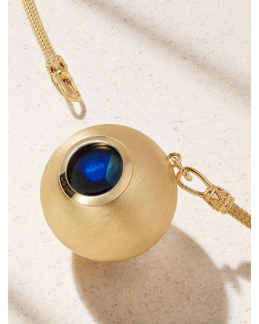 Marie Lichtenberg Natural Magic Ball Indian 18-Karat, Enamel And Diamond Necklace