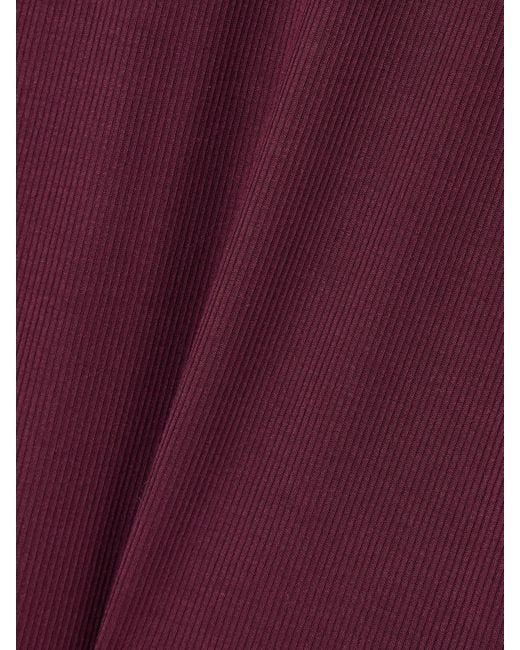 Skims Purple Soft Lounge Ribbed Stretch-Modal Maxi Skirt