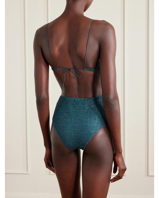 Oseree Blue Lumière Lurex Bikini