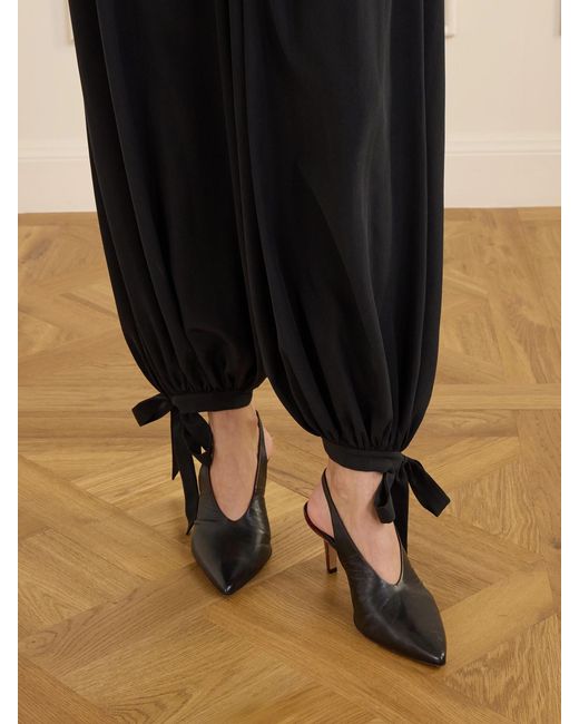 Chloé Black Suzie Leather Slingback Pumps