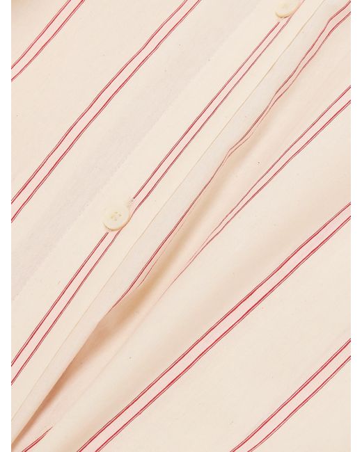 Totême Natural Striped Cotton And Silk-Blend Shirt